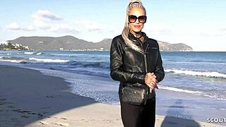 Can this slim German mature wife with tattoos handle no condom cheating fuck at hotel until cum on her small ass?