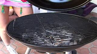 1 slutty whore banging group of men in rough orgy gangbang with facial cumshot party