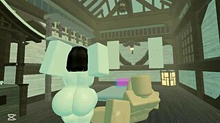This random low-quality Roblox scene shows a baddie getting fucked by a noob in teasing action.