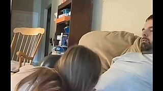 So we started with gentle femdom on the couch and it led to deepthroat blowjob and creampie finish.