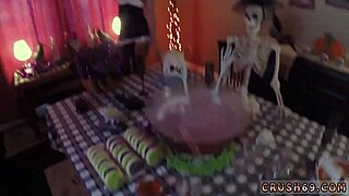 Step mom and ally's daughter nearly caught by step dad