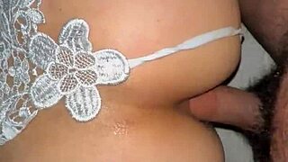 this asian bunny loves anal in fishnets with a big plug in her ass. she takes all the cum inside her huge tits and small waist body in dorm glamour.