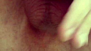 Uncut Big Tattooed Cock Cums Hands Free From Hard Anal Prolapse!