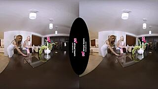 tsvirtuallovers - shemale bends over and fucks her maid with blowjob and doggystyle 😈💦