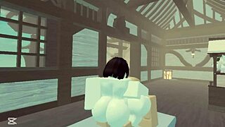 This random low-quality Roblox scene shows a baddie getting fucked by a noob in teasing action.
