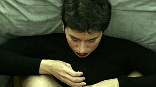 Pov romantic couple cfnm handjob ends in cum on clothes and facial cumshot