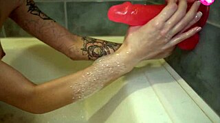 i'm a cute skinny shemale spanking my tight pussy and jerking off with big dildo until orgasm solo