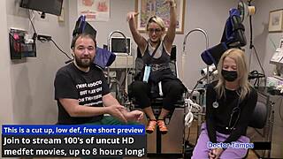 dr tampa examines channy crossfire during her yearly physical at the hospital