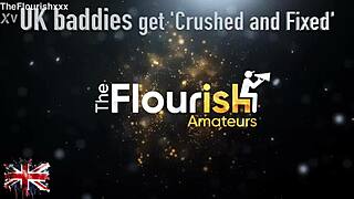 these uk tatted baddies say they get crushed and fixed by big black cocks in garage orgy