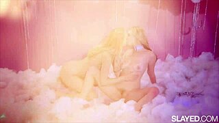 Hungry Blonde Braylin Licks Fingers And Devours Lilly's Perfect Pussy