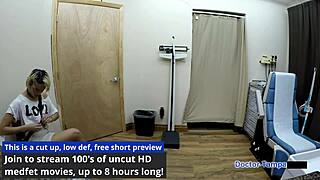 dr tampa examines channy crossfire during her yearly physical at the hospital