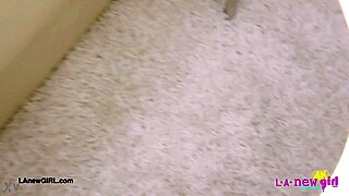 Skinny Teen 18+ Blonde Reveals Sexy Body In Solo Photoshoot On Sofa