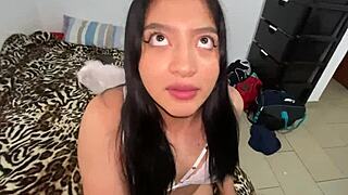 mi amigo tries on my lingerie before my husband does