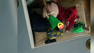 The amateur redhead Latina teen with big fat ass creamed on the big black cock during interracial riding.