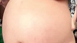 hairy pregnant arab wife explores her desires in solo nude session