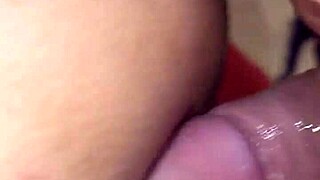hey, this latina with huge ass and enormous tits lets me fuck her tight hole