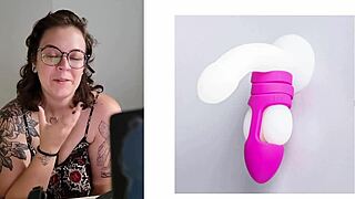 Big tits bbw babe in dress plays with unidentified fucking objects and toys