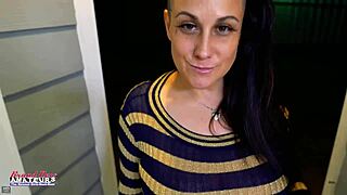 Inked brunette Kali Ryder sucked hard boner and got wet pussy fucked.