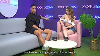 Wild Threesome After Hot Interview With Colombian Latina Milf Riding Big Cock Wet?