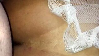 Wife in lingerie assfucked by prostitute giving to another hidden from husband