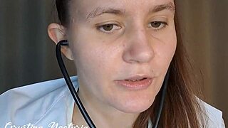 Toxic Russian doctor tried to dominate during medical exam but I fucked her mouth with big cock POV!