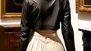 What if art lessons turn into an illustrated leather skirt upskirt dream with outdoor public sex?