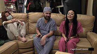 I feel so trapped as Blaire Celeste in this corporate slave role with gloves and latex