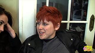 Before Breaking Up with Her Cheating Redheaded Gf the Brunette Wants One Last Strapon Experience