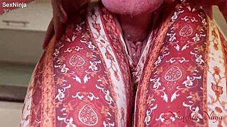 Curvy cleaner lady with big ass and natural tits gets fucked hard in kitchen roleplay until creampie fills her tight pussy.