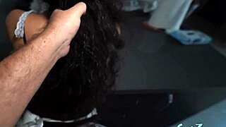 Could The Husband Resist Cheating With Sexy Big Ass Cleaner In Stockings?