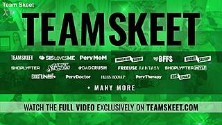 First gym day with step-siblings gets steamy with hot fucking and creampie action.