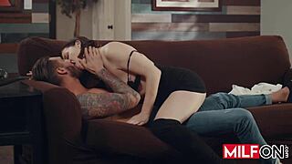 Hey, you horny big-tit redhead milf, why not fuck your husband's boss and give him an amazing suck? Sovereign Syre and Quinton James know how.