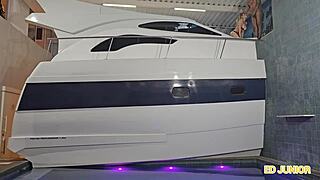 fudendo uma loirinha sem camisinha no iate, complete action on red and sheer with big tits pov riding 😜