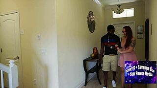 From casual date to intense interracial fuck, chubby housewife Savanna takes big black cock deepthroat on couch