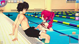 Bikini kasane teto and guy have the pool all to themselves to fuck in koikatsu 😏