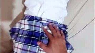 innocent mexican student gets creampied by neighbor in homemade first time