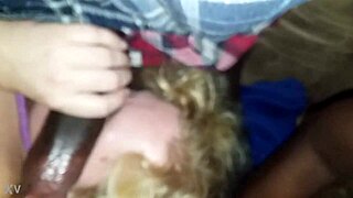 i love how this big dick rasta chokes and deepthroats me with his monster cock in interracial action