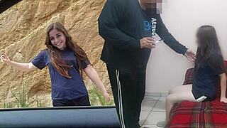 why does this innocent tijuana chavita give her ass to an old man for money? ay, it hurts her petite body!