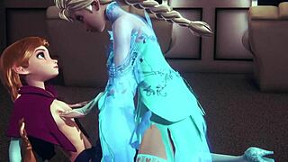 elsa come on let's do this futa fingering and fucking anna in frozen parody