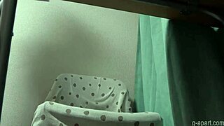 Oh, this excited Japanese girl takes off her panties and starts masturbating on the desk til orgasm