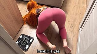 hey, busty mom of my friend got me horny with big tits blowjob then rode me cowgirl for creampie in russian homemade