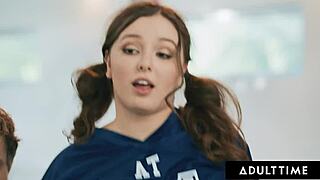 hey, adult time catches naughty nerd leana lovings riding her stepdad's buddies in wild mmf double penetration with facial cum! 😈🍆