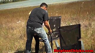 Bound Teen Faces Rough Maledom Bondage and Cum in Mouth Domination