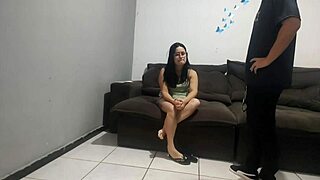 Wife does everything the police officer asks to avoid husband arrest in this amateur Brazilian cuckold scenario with domination and rough action