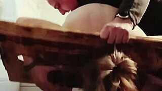 so this french housewife turns into a bound maid slave for maledom humiliation with handcuffs and dildo masturbation. she gets face fucked and facial cumshot in homemade bdsm action.