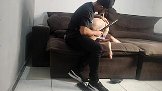 Wife does everything the police officer asks to avoid husband arrest in this amateur Brazilian cuckold scenario with domination and rough action