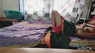 Indian horny maid craves my big cock for early morning ass shaking and spanking in dorm.