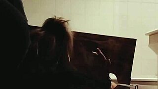 so this french housewife turns into a bound maid slave for maledom humiliation with handcuffs and dildo masturbation. she gets face fucked and facial cumshot in homemade bdsm action.