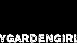 dirtygardengirl wears leather dress to play with huge black dildo from mrhankey showing prolapse