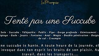 oh god i got tempted by this french succubus whispering dirty talk in public about anal.